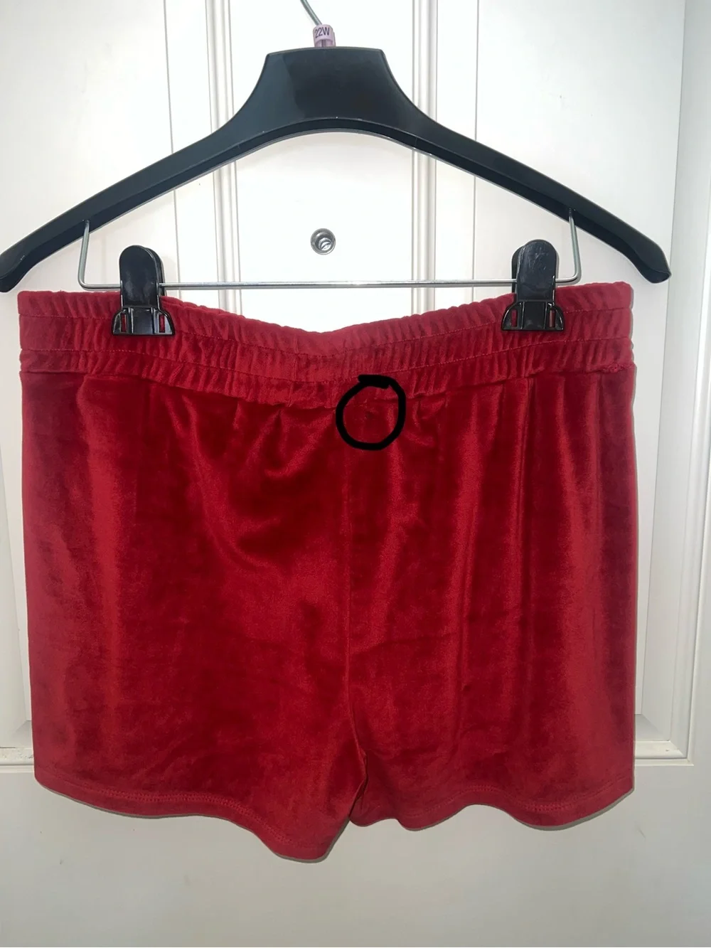 Tart Intimates 2 PC Red/Maroon Velvet Short Pajama Set Sz XL
